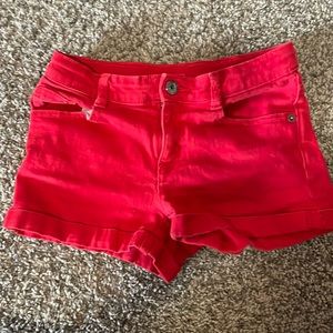 Super cute girls red shorts!